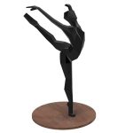 DXF مجسمه بالرین فلزی بهمراه نقشه ساخت